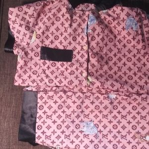 COPY - 2 piece set of silk LV pj's